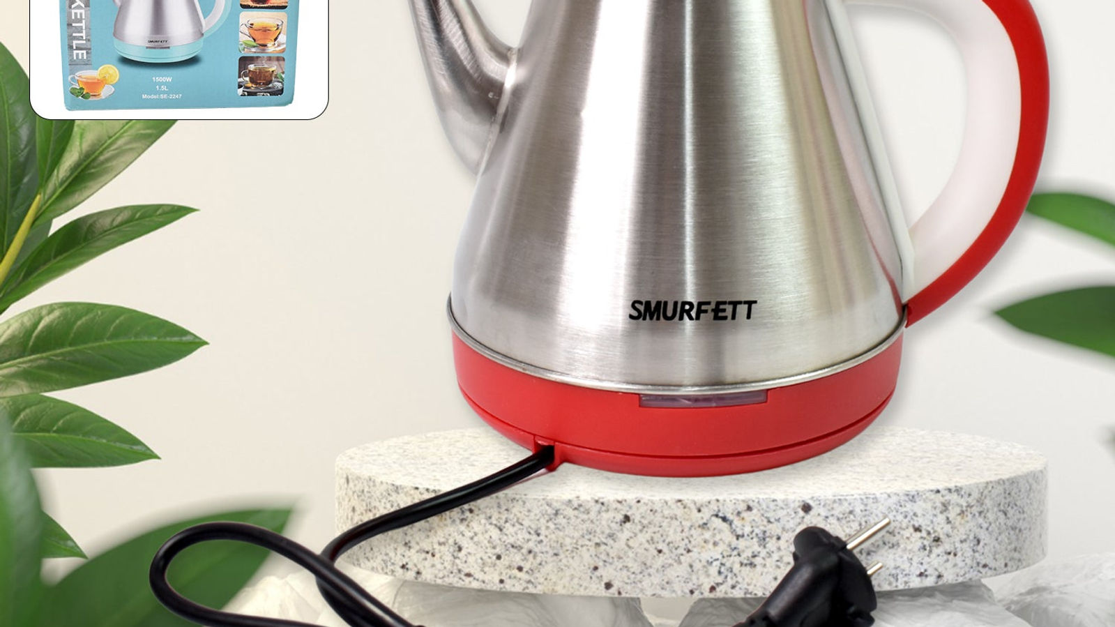 1500W Stainless Steel Large-Capacity Electric Kettle (1.5L)