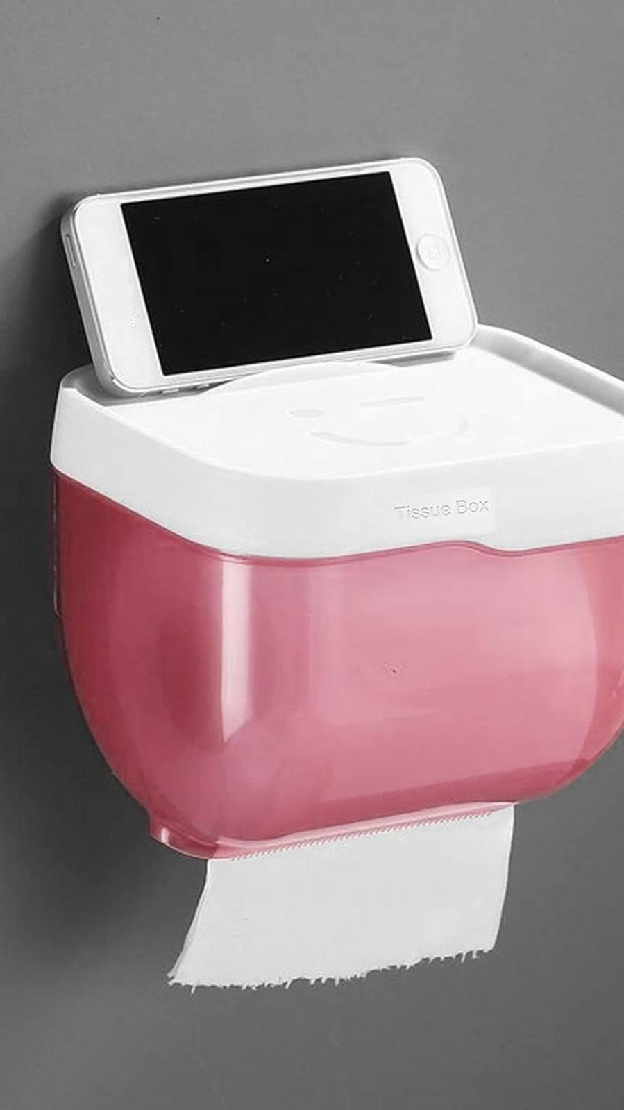 2-in-1 Bathroom Tissue Dispenser & Phone Holder (Self-Adhesive)