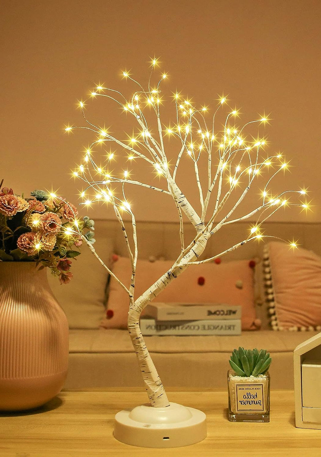 108 LED Birch Fairy Lamp – 8 Modes, USB/Battery Operated