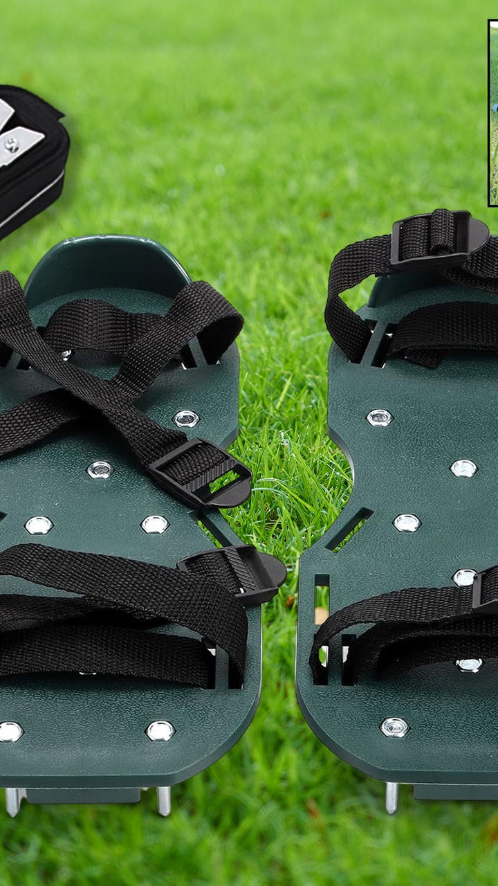 Lawn Aerator Spiked Sandals for Garden Grass