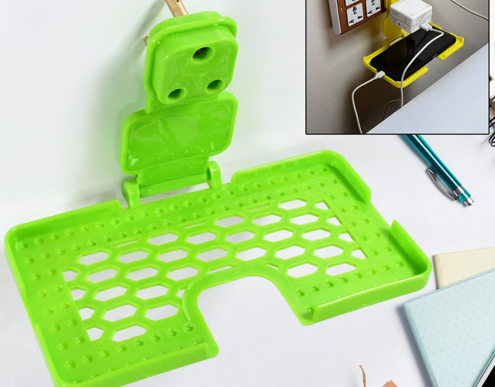 Multi-Purpose Wall Holder Stand for Charging Mobile, Just Fit in Socket