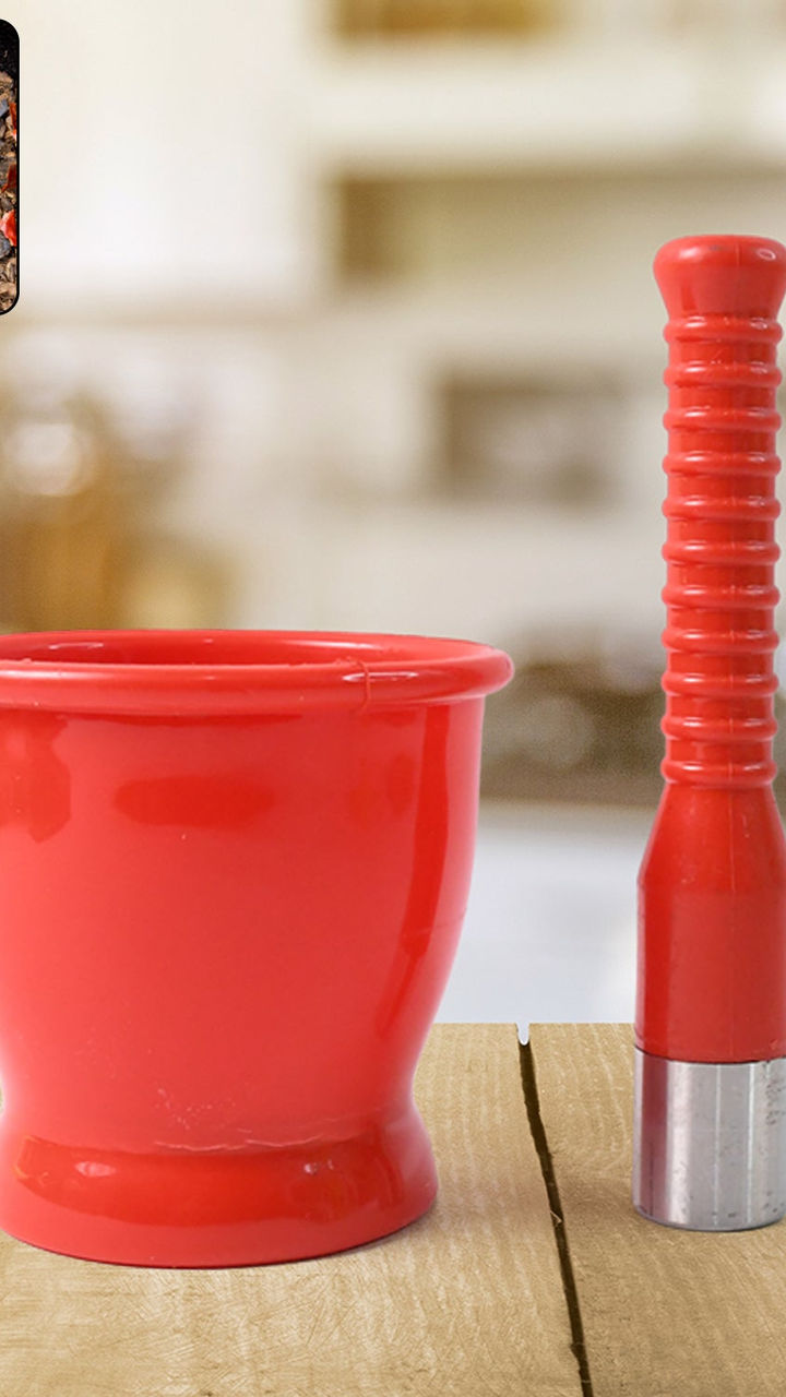Heavy-Duty Unbreakable Plastic Mortar & Pestle Set