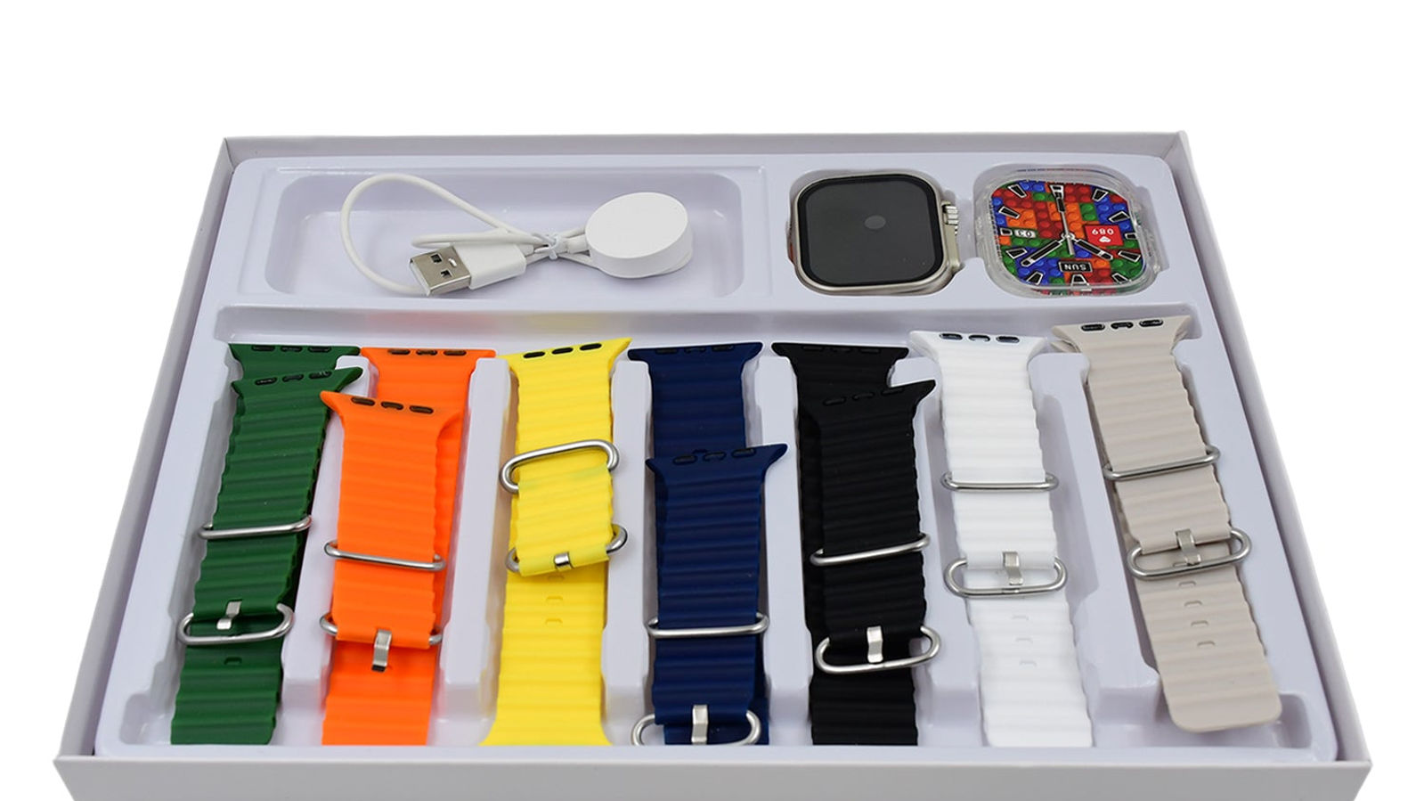 7 in 1 Ultra Smart watch Combo with Seven Classic Straps