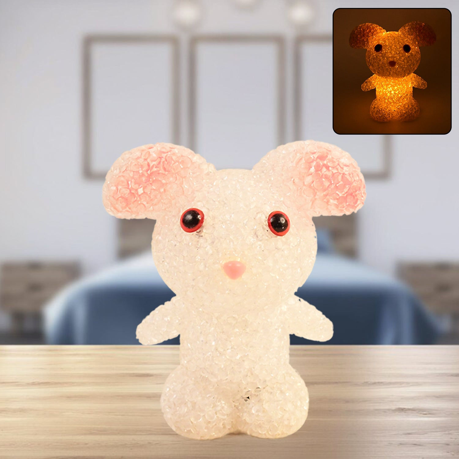 Crystal LED Glowing Animal Decorative Night Light