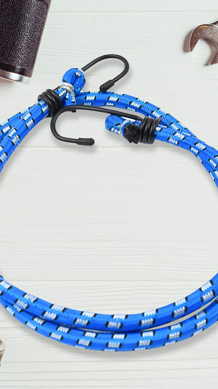Nylon Elastic Tying Rope with Hooks (1m)