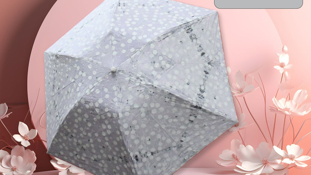2 Fold Sun Protective Solid Foldable Outdoor Umbrella, Portable Sun