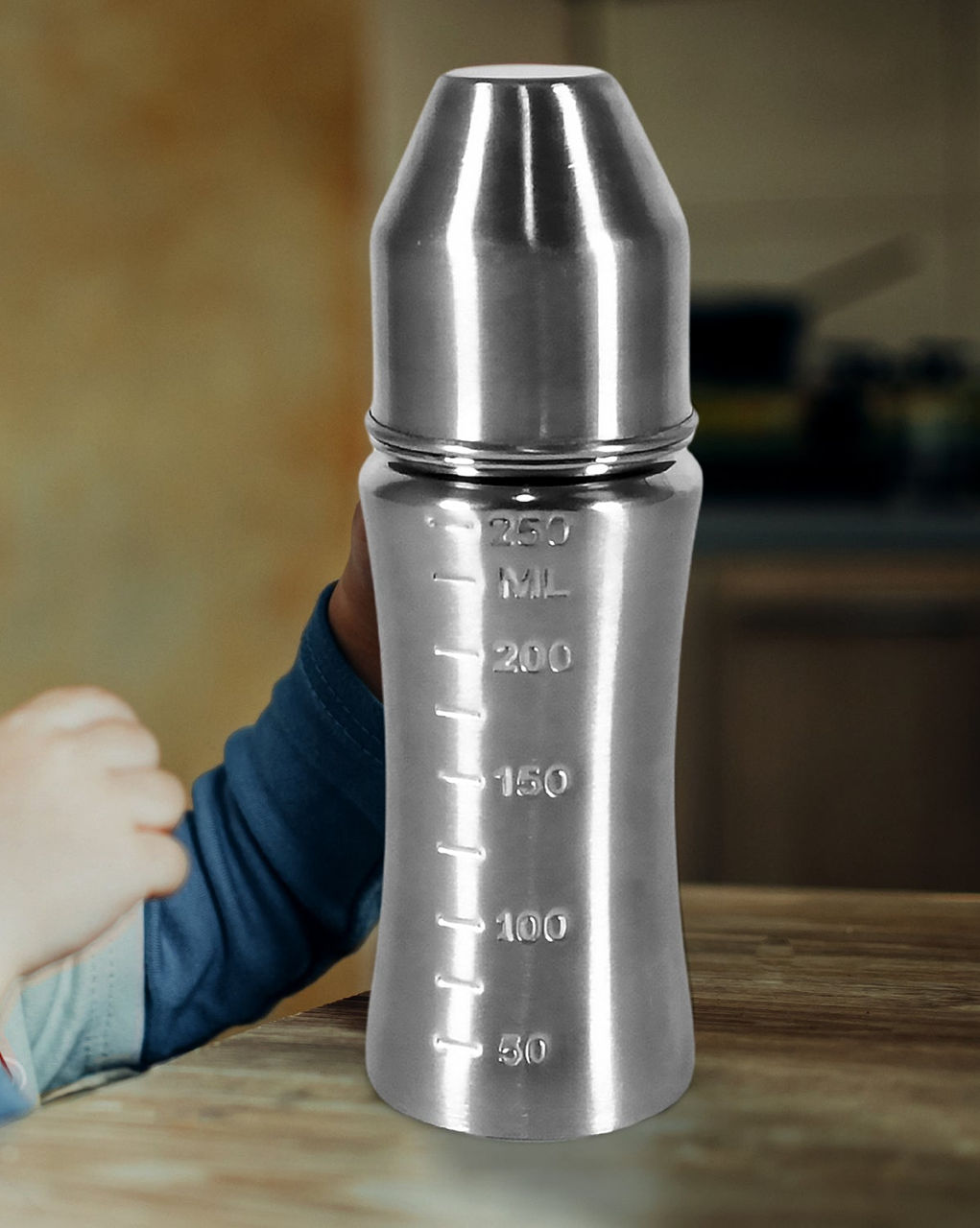 Ganesh Stainless Steel Baby Feeding Bottle, Milk Bottle for New Born