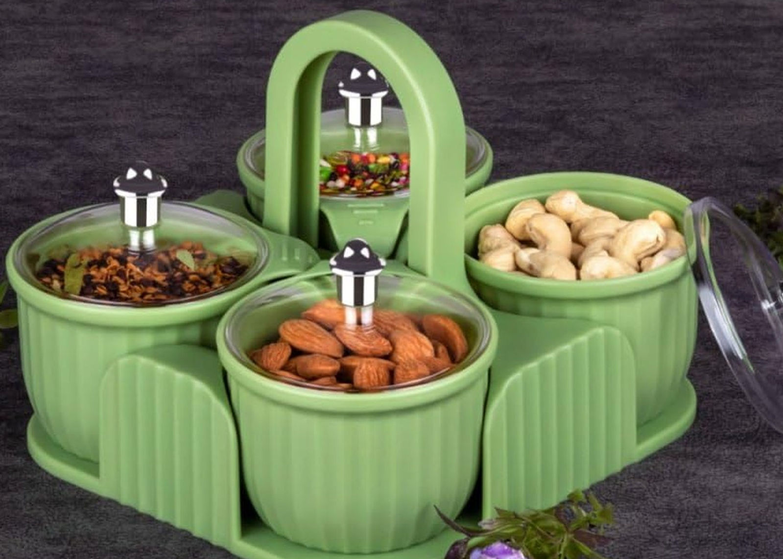 Multipurpose Plastic Storage Container Set: Kitchen Jars, Spices, Cookies
