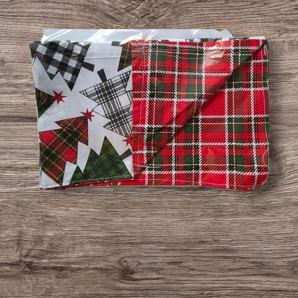 Plaid Christmas Trees Cloth Napkin