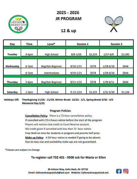 JUNIOR PROGRAM PRICE SHEET.PNG