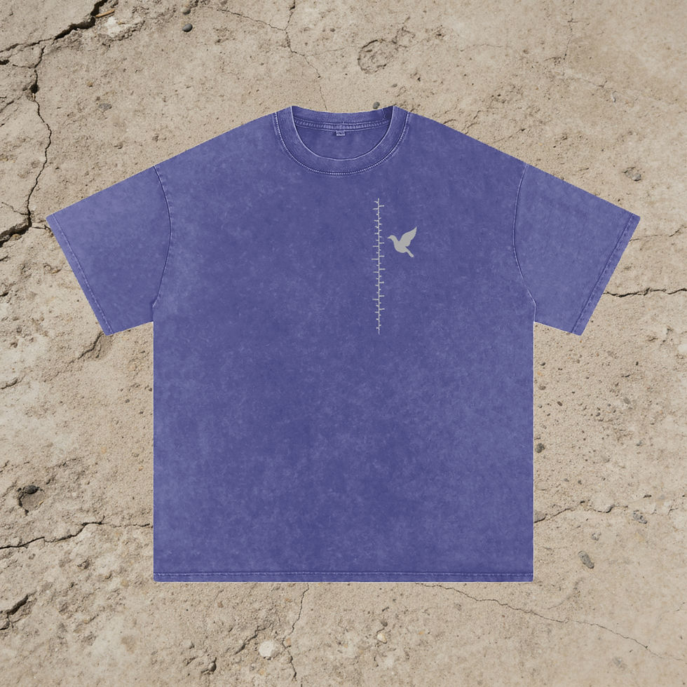 Thumbnail: Peace Repaired — Snow Washed Oversized Tee (John 12:27)