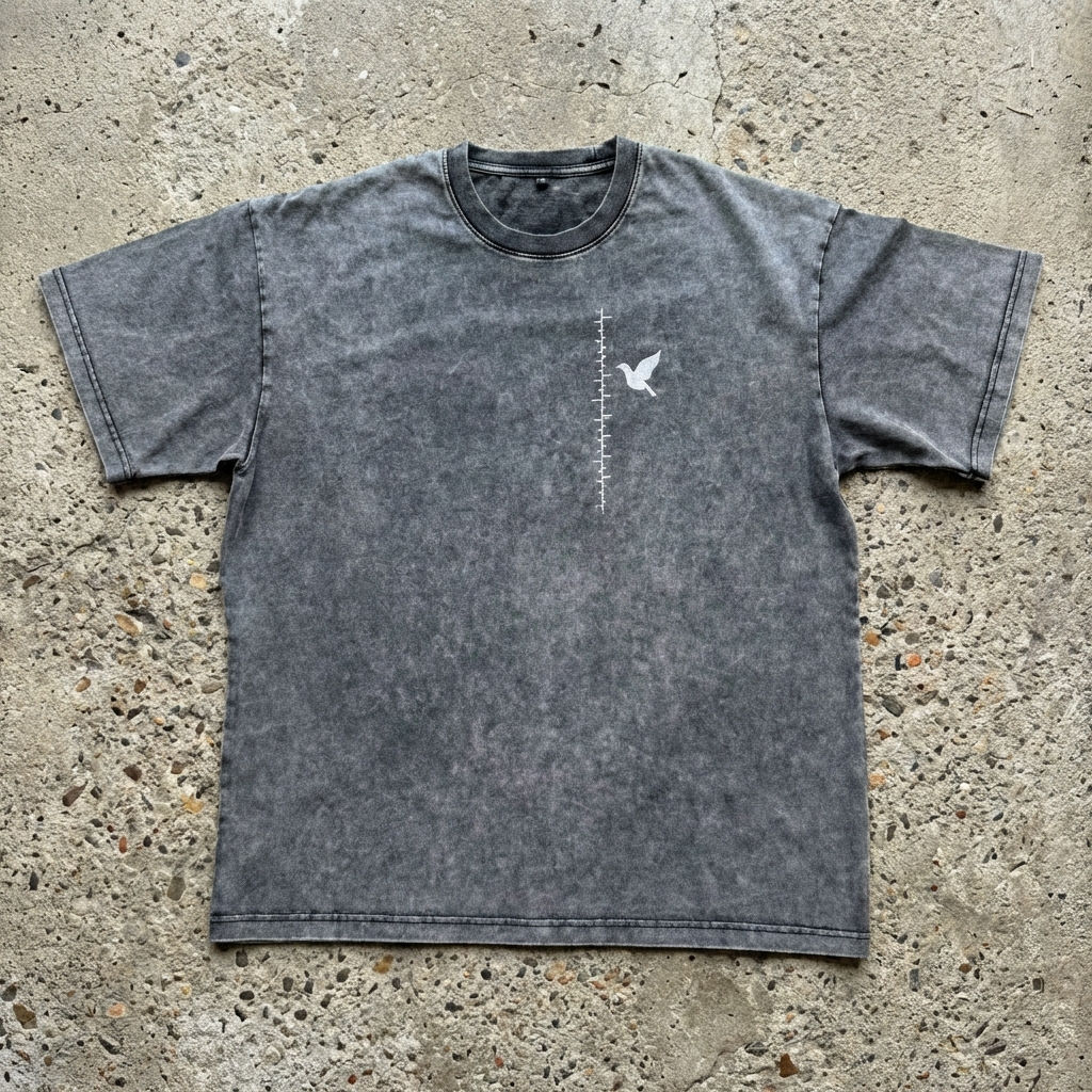 Peace Repaired — Snow Washed Oversized Tee (John 12:27)