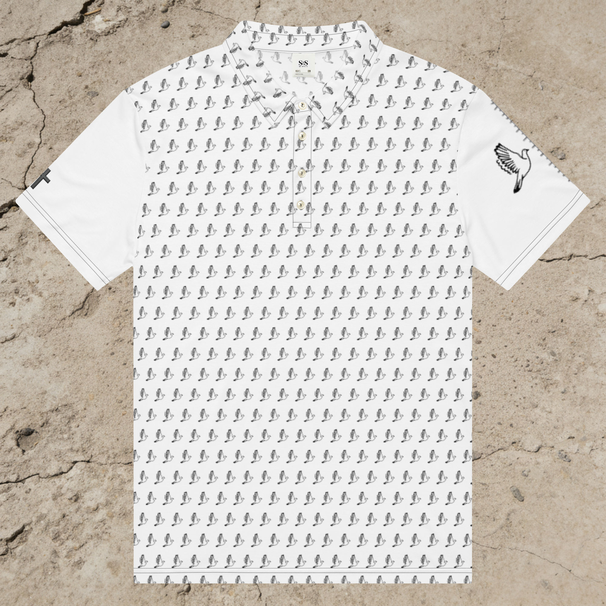 Peace Repaired slim fit polo