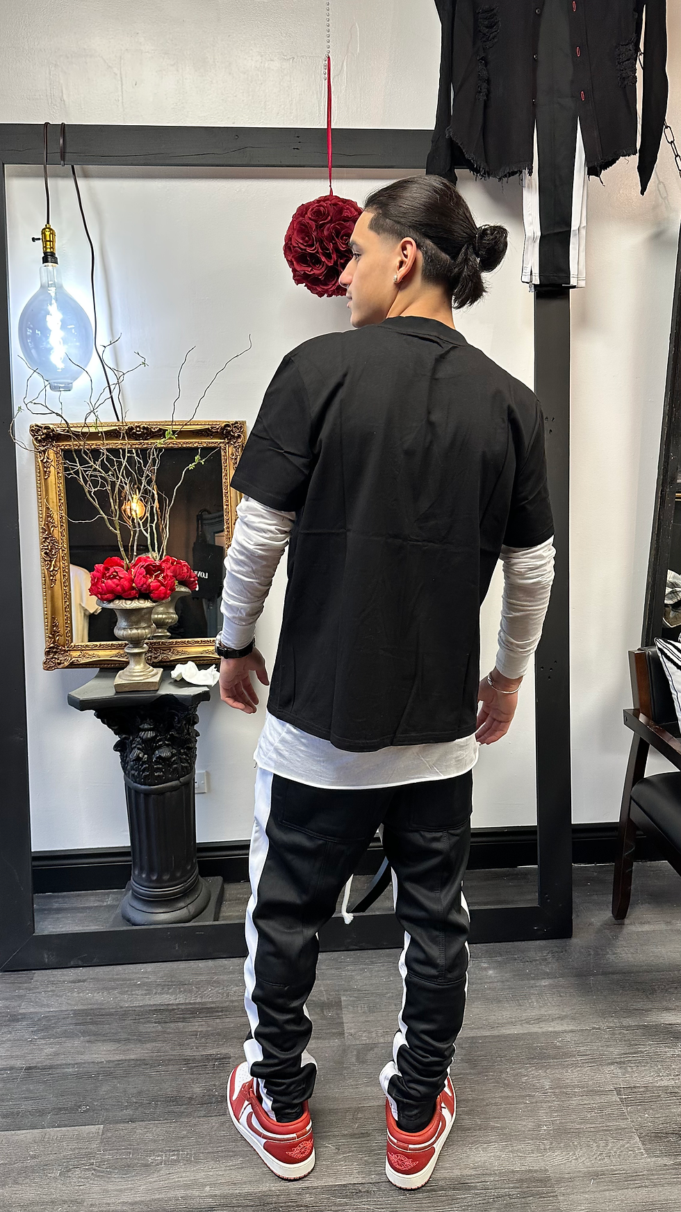BLACK Premium Double Yarn T-Shirt - luxurious essential piece from MONA Boutique's exclusive collection