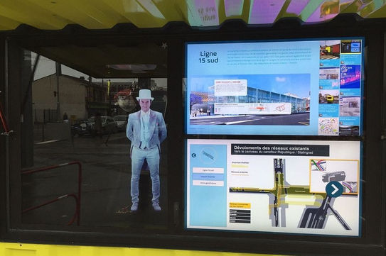 Un hologramme pour aider les commerçants les travaux du Grand Paris
