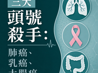 隱形癌症警號:肺癌,乳癌,大腸癌
