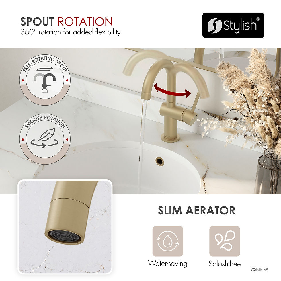 Miniature : STYLISH Single Handle Bathroom Faucet B-113G