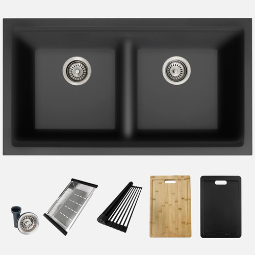 STYLISH 33'' BANFF S833WNK Black Composite Granite Kitchen Sink — free download