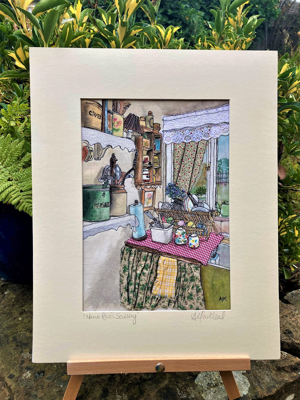 Thumbnail: 'Nana Roses' Scullery'  -  Original Artwork