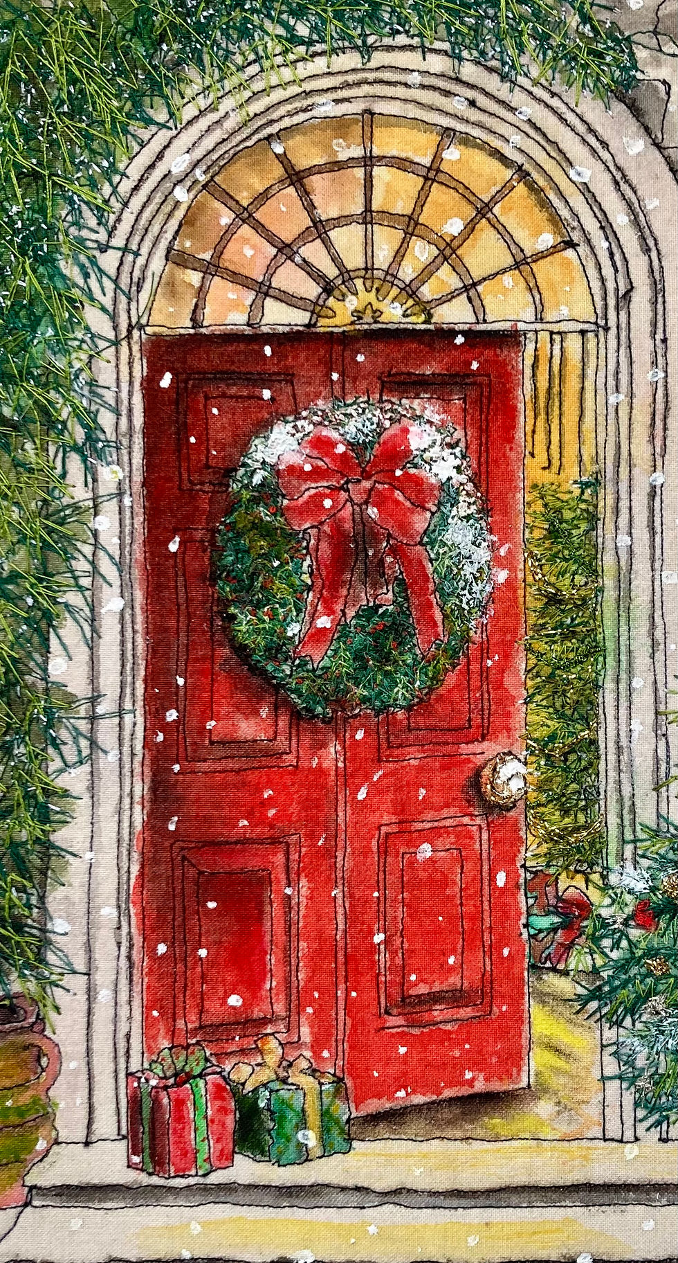 Thumbnail: 'A Christmas Welcome' Original Artwork - SOLD