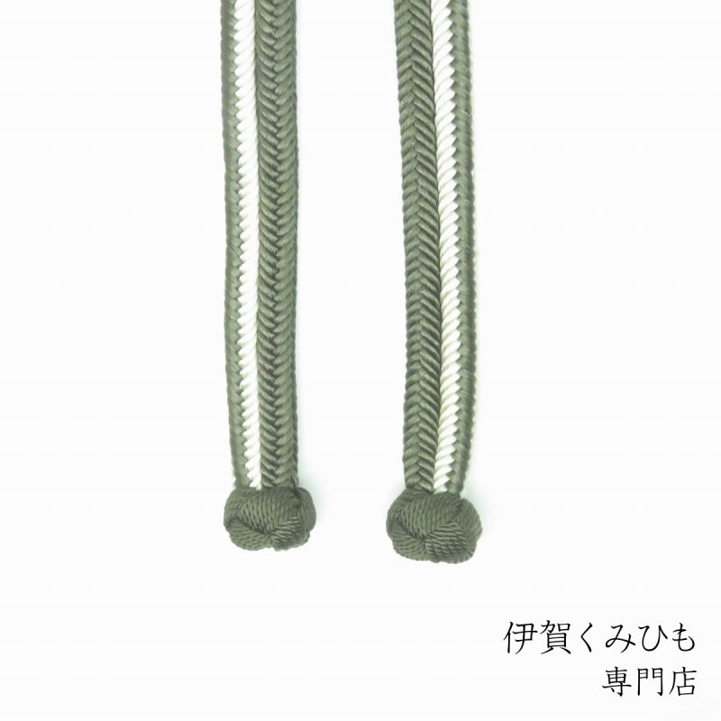 サムネイル： ループタイ ゆるぎ組 小田巻 (松葉色・白)
