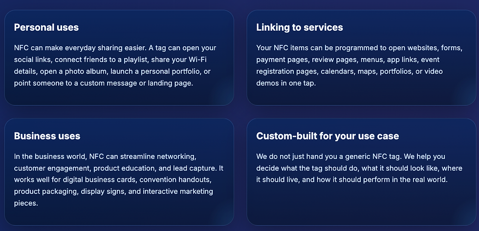 What do NFC tags do