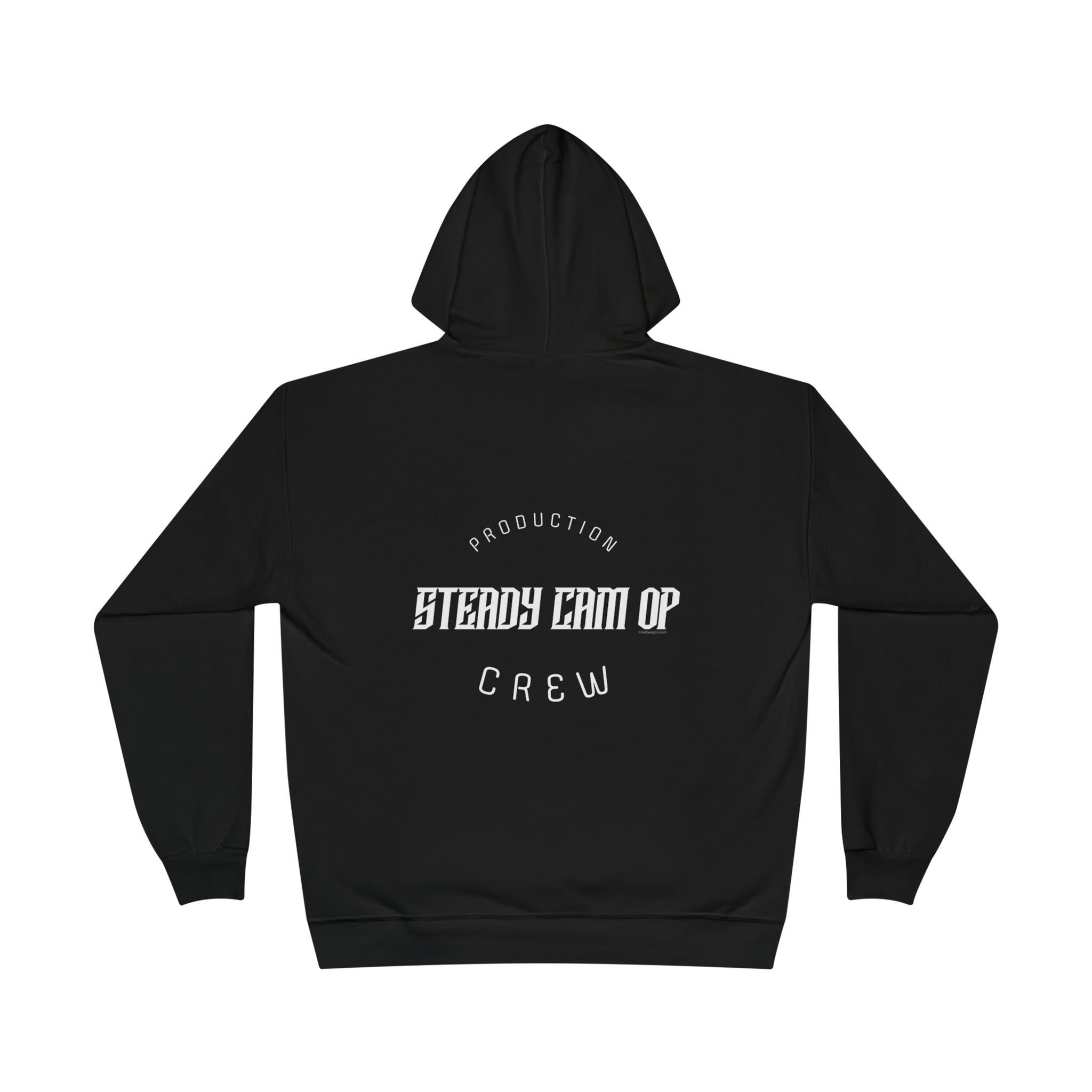 "Steady Cam OP" Unisex EcoSmart® Pullover Hoodie. Sustainable wear for the Crew.