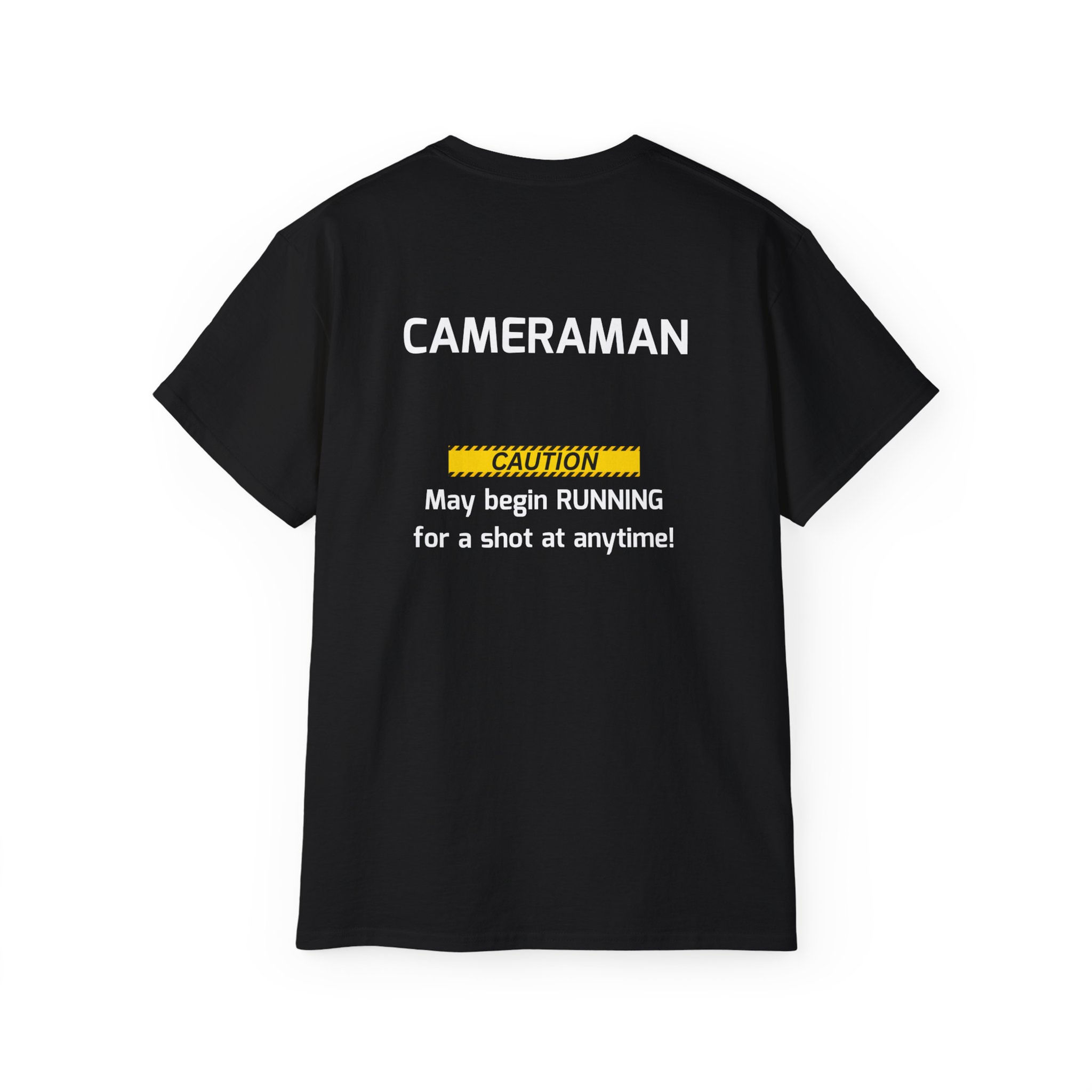 Cameraman Running Warning Tee