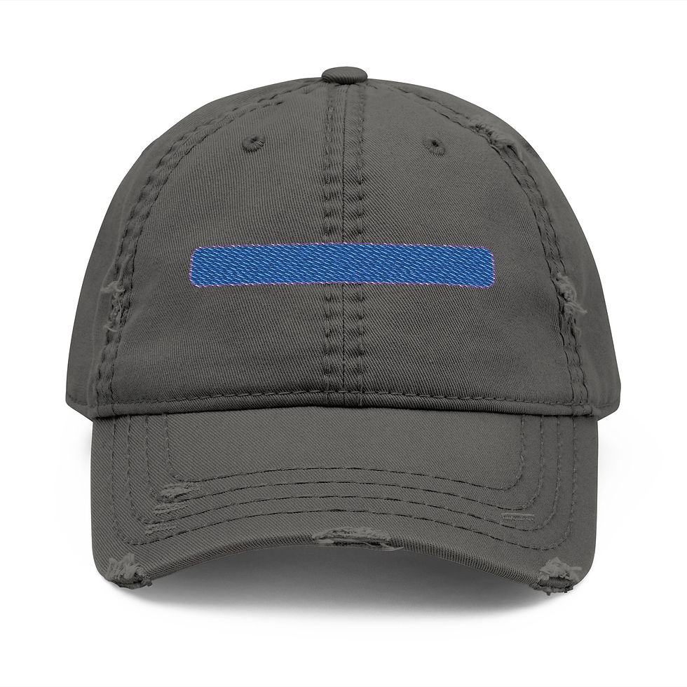 Thumbnail: "Blue Line" B Camera Distressed Hat. Everyday Set Wear!