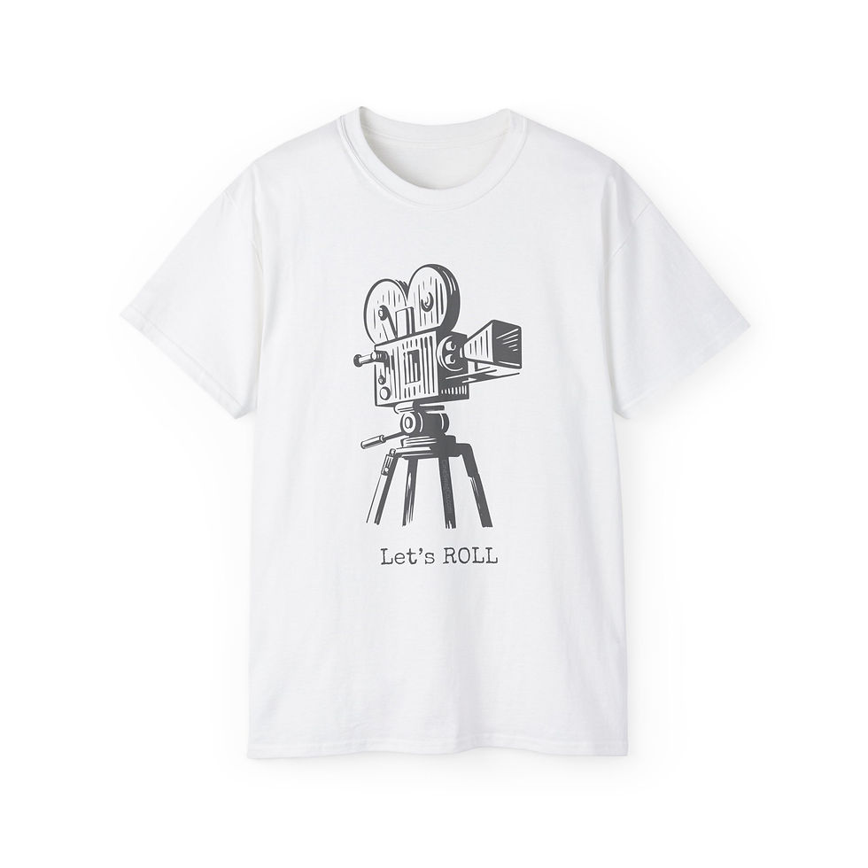 Thumbnail: Let's Roll Movie Camera Tee - Unisex Ultra Cotton T-Shirt