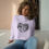 Thumbnail: Film Heart-Themed Crop Sweatshirt Hoodie "Crew Life" design on back. 4 colors