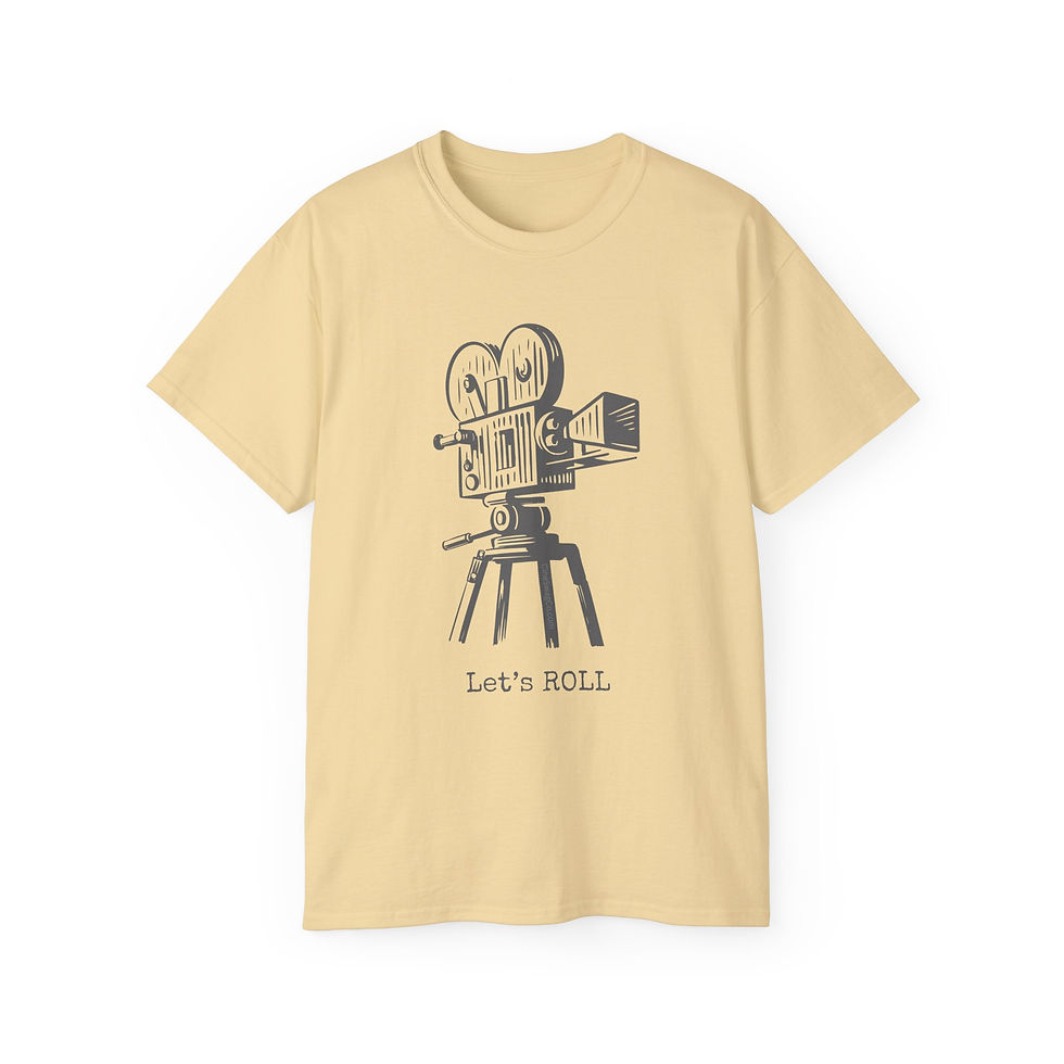 Thumbnail: Let's Roll Movie Camera Tee - Unisex Ultra Cotton T-Shirt