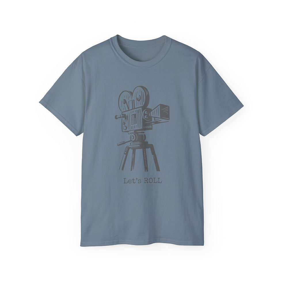 Thumbnail: Let's Roll Movie Camera Tee - Unisex Ultra Cotton T-Shirt