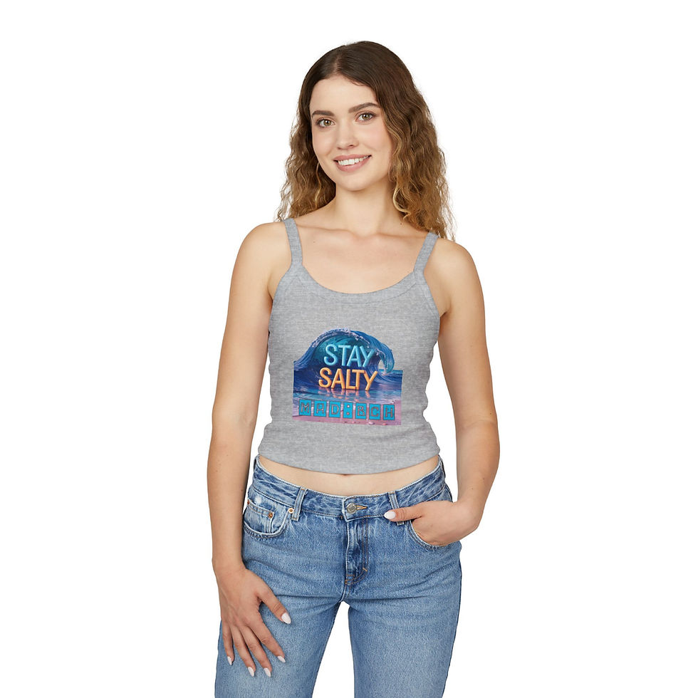 Thumbnail: Stay Salty MAD BEACH Women's Spaghetti Strap Tank Top 