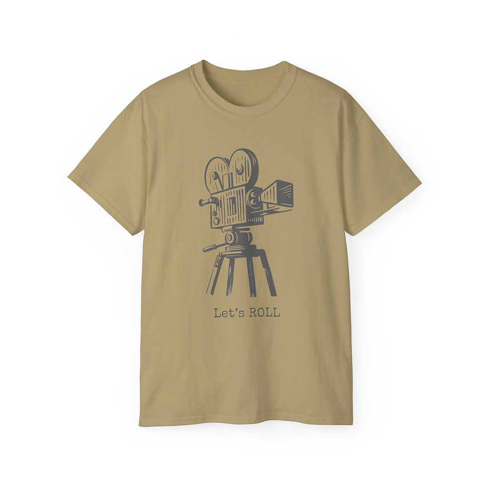Thumbnail: Let's Roll Movie Camera Tee - Unisex Ultra Cotton T-Shirt