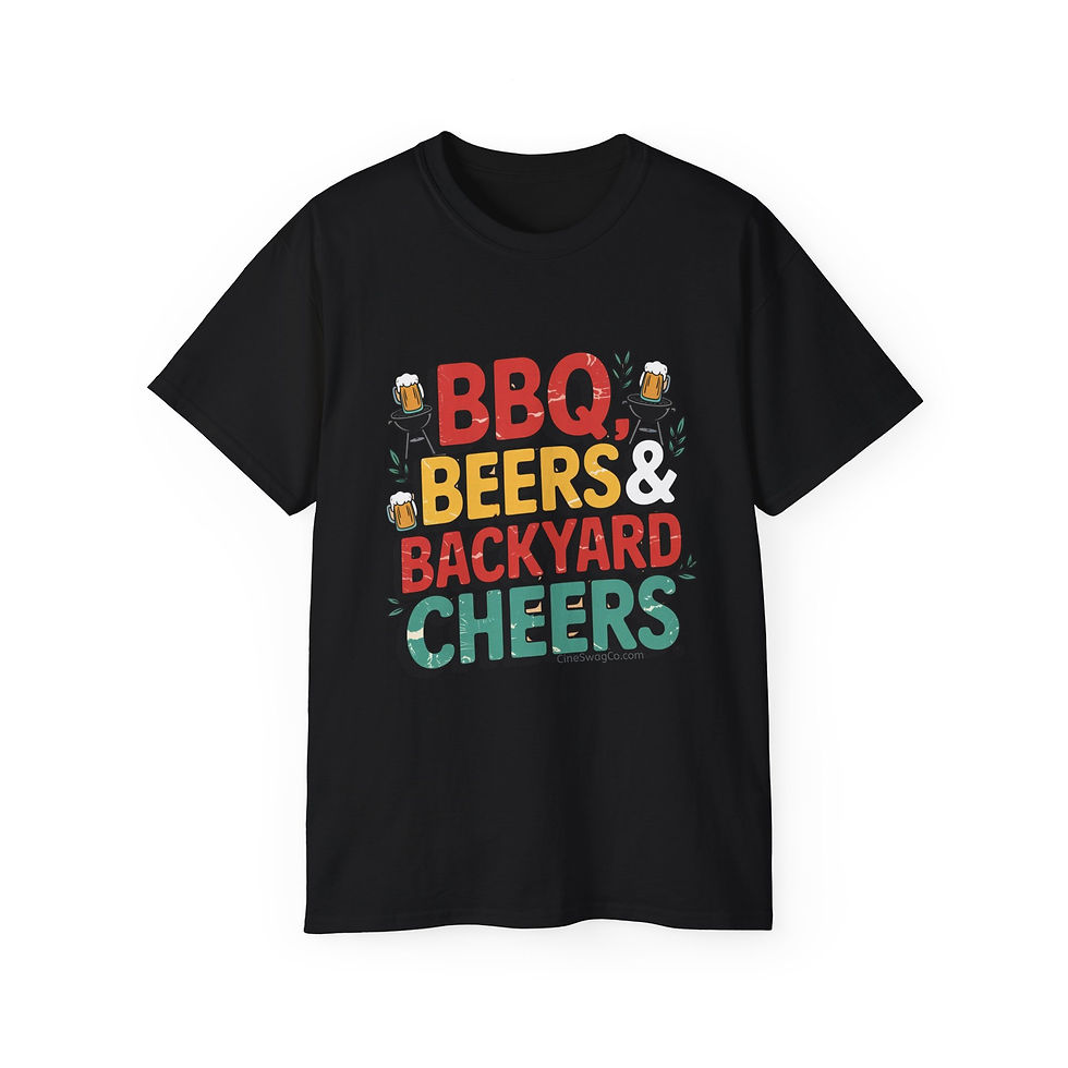 Thumbnail: Summer Vibe T-Shirt - BBQ Beers & Backyard Cheers Unisex Tee