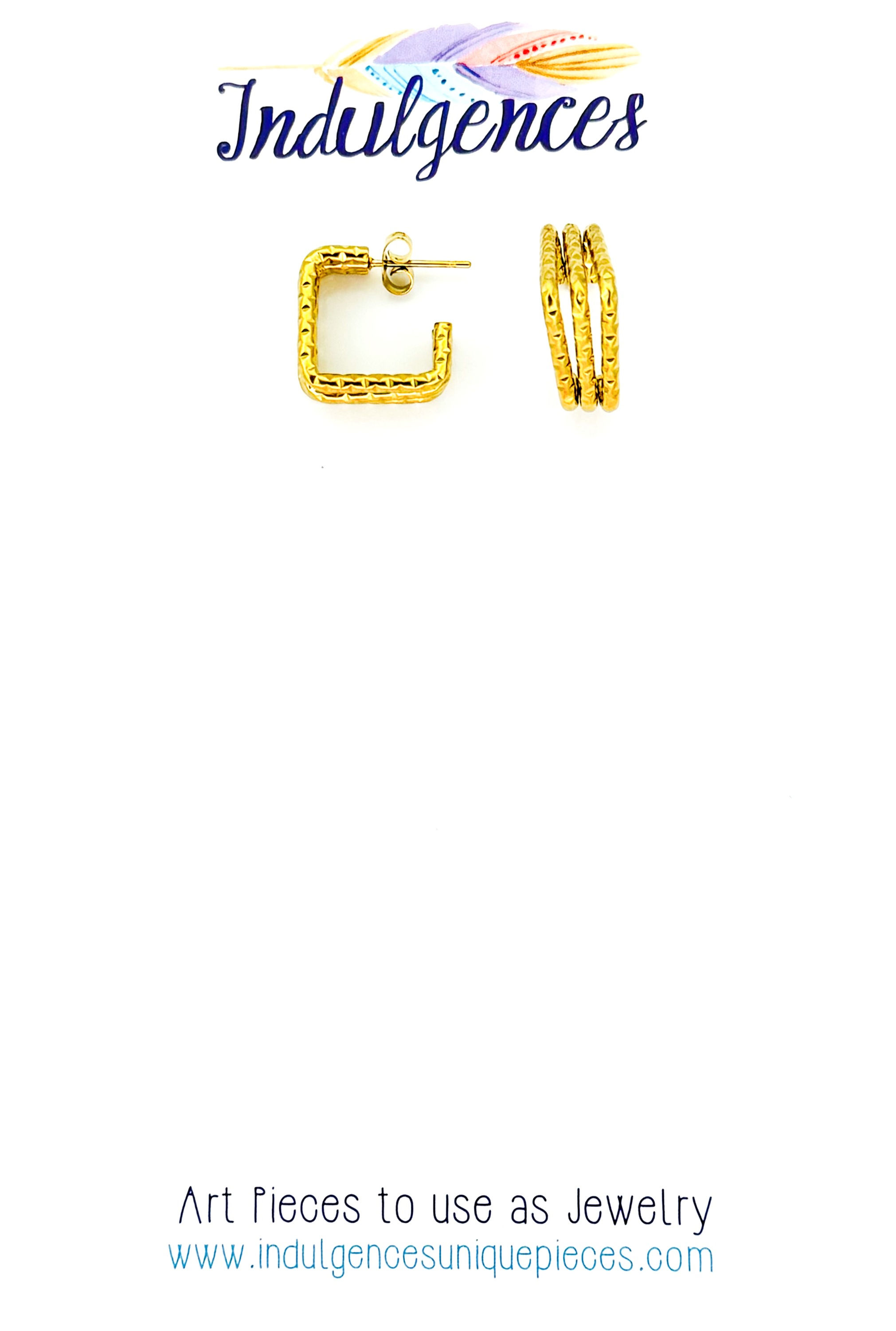 3 Semisquare earrings