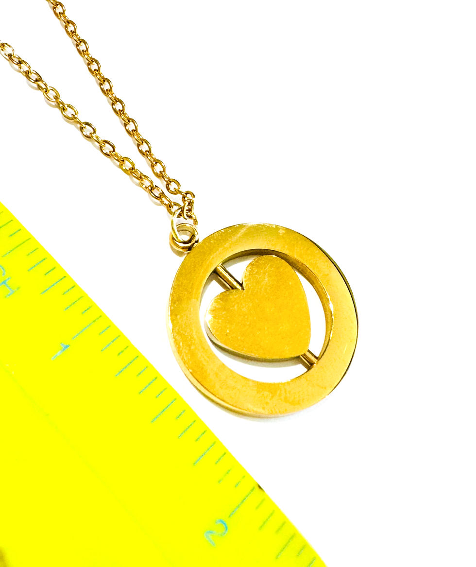 Miniatura: Rotating heart necklace