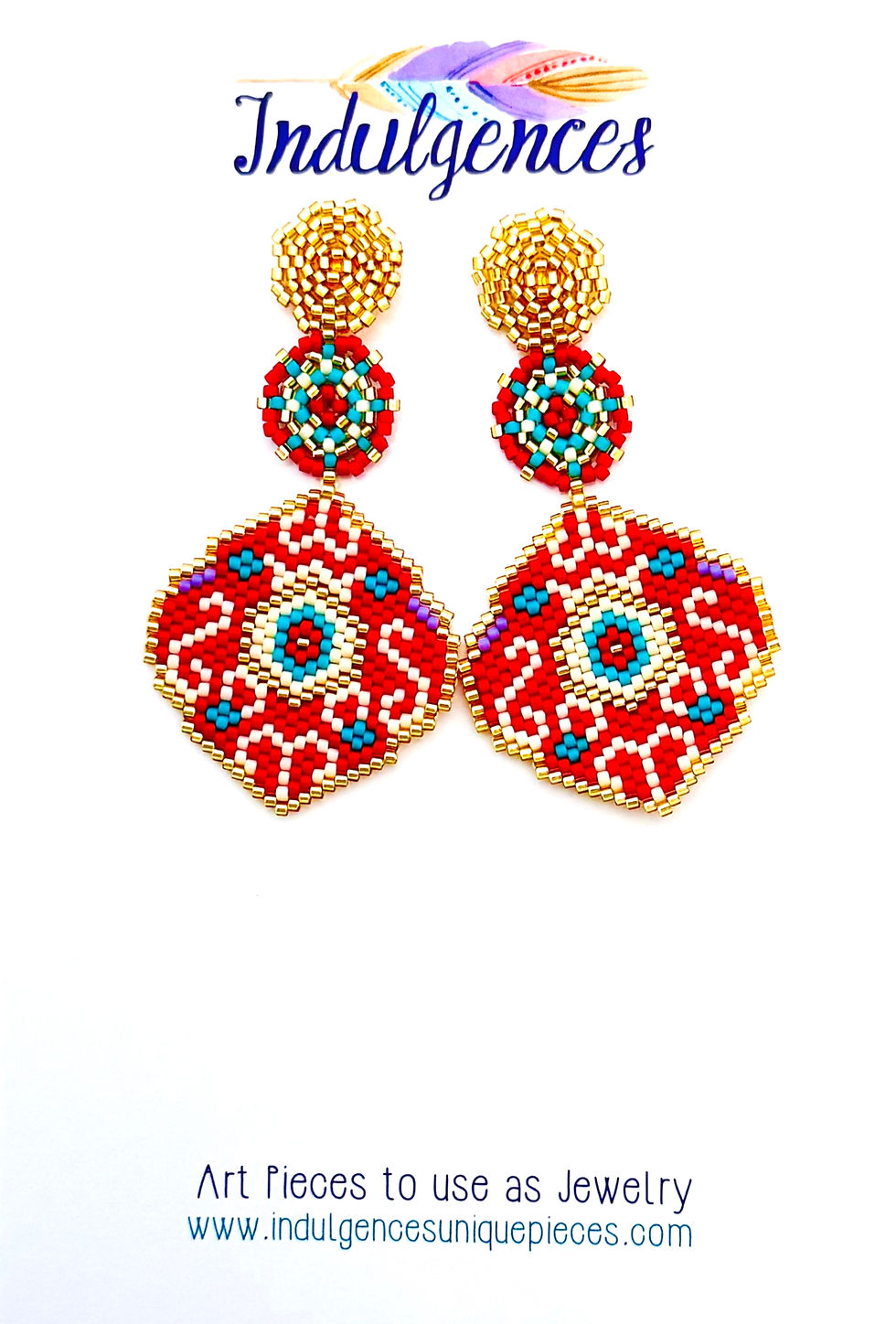 Dangling beaded designs
