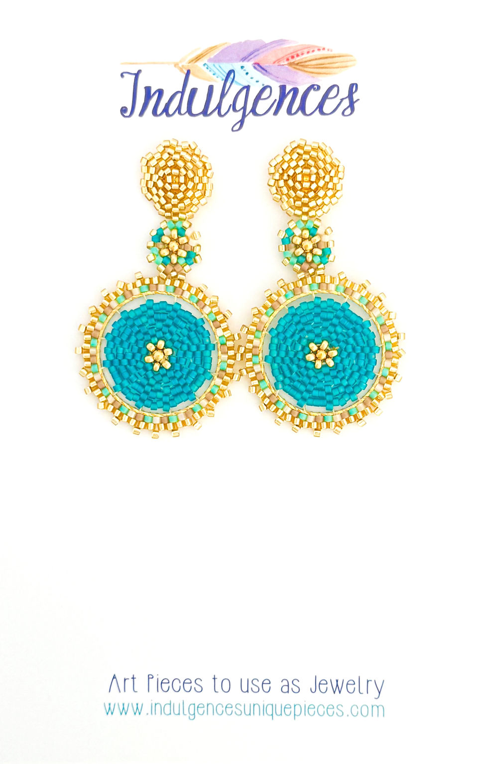 Beaded dangling circles