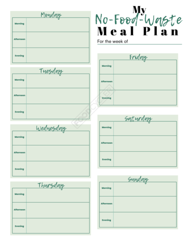 food waste, meal prepping, meal plan, meal prep, no food waste, limit food waste, food waste challenge, eco, eco meal plan, foodcycler, food recycling