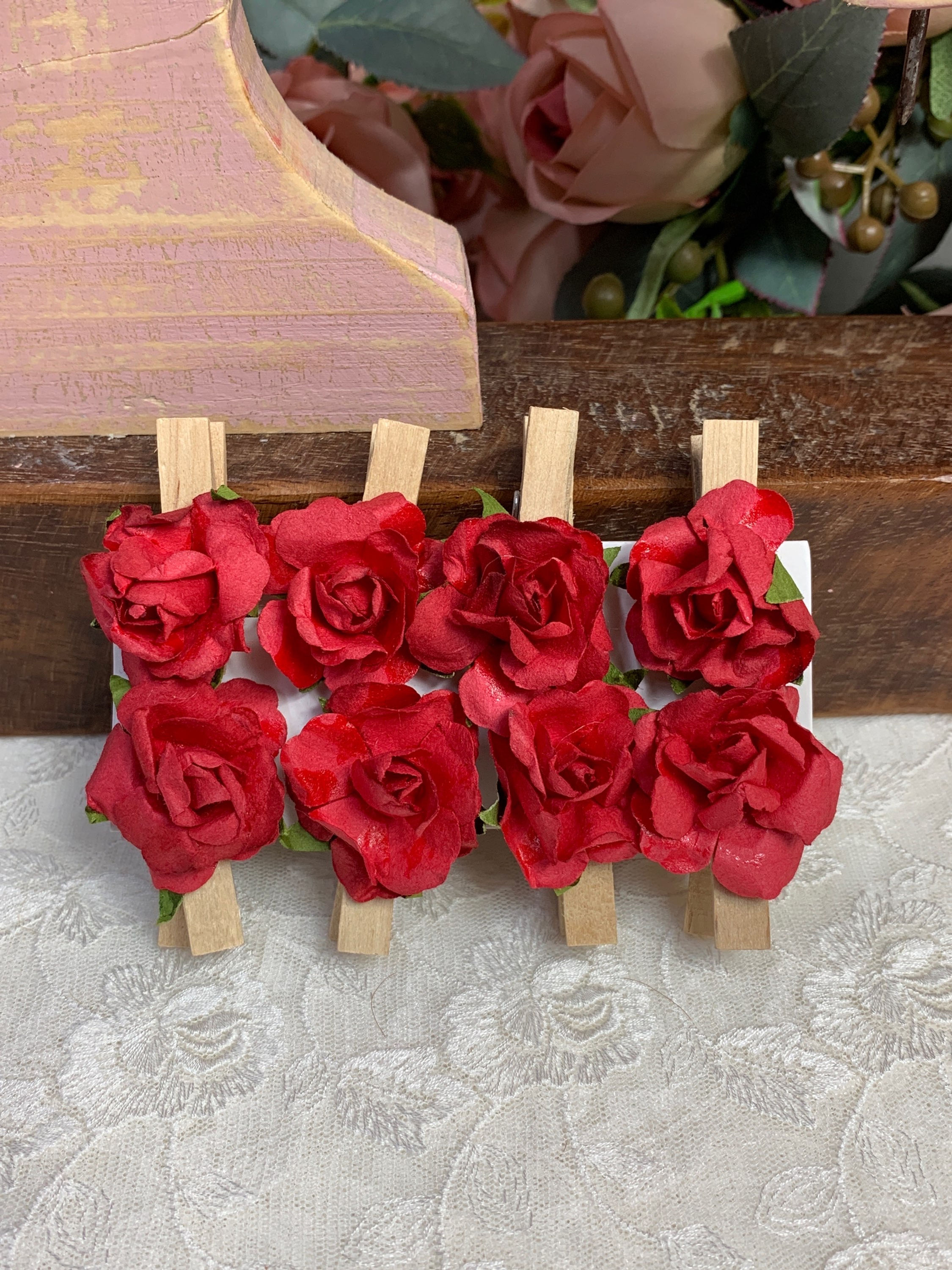 Flor de Papel Vermelha