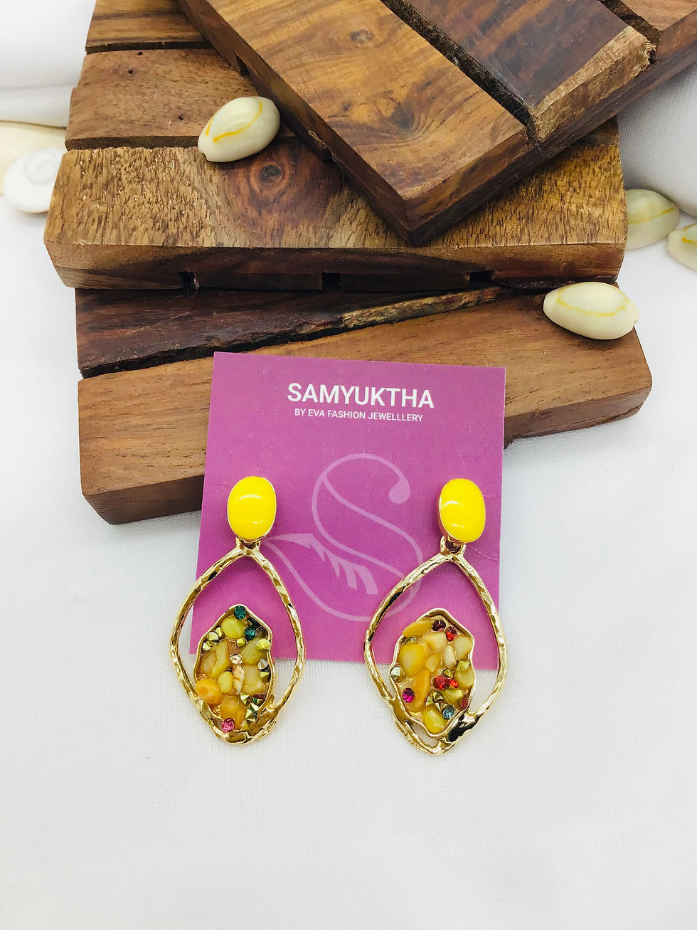 Venisa stone carved earrings