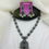 Thumbnail: Black oxidised necklace set with earrings
