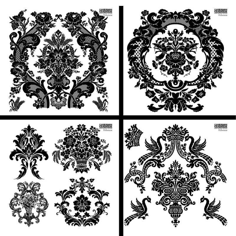 Thumbnail: Velveteen  IOD Stamp (6"x6" 4 stamp box ed collection)