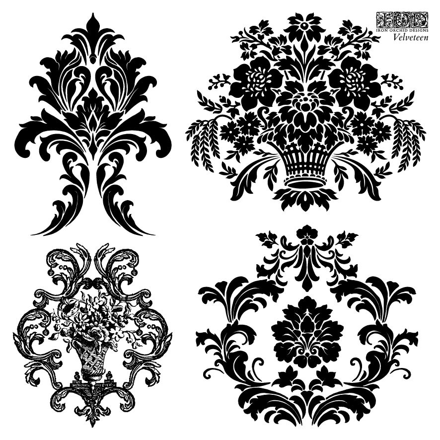 Thumbnail: Velveteen  IOD Stamp (6"x6" 4 stamp box ed collection)