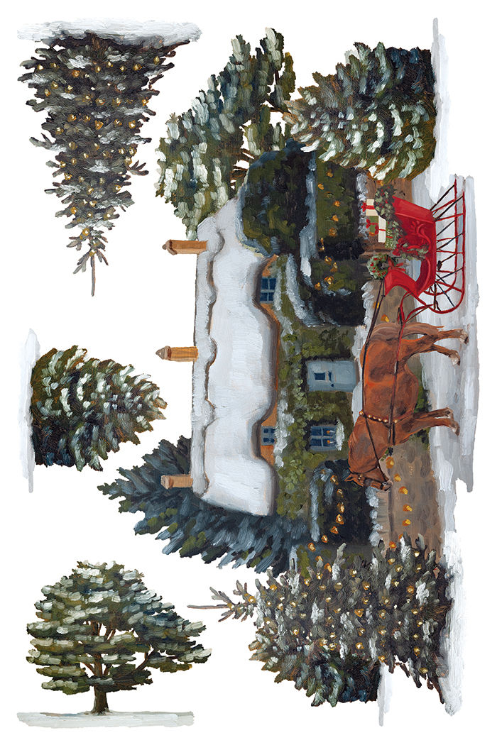 Thumbnail: A Cotswold Christmas 8"x12" IOD Transfer