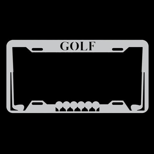 Golf License Plate Frame Metal Latitude