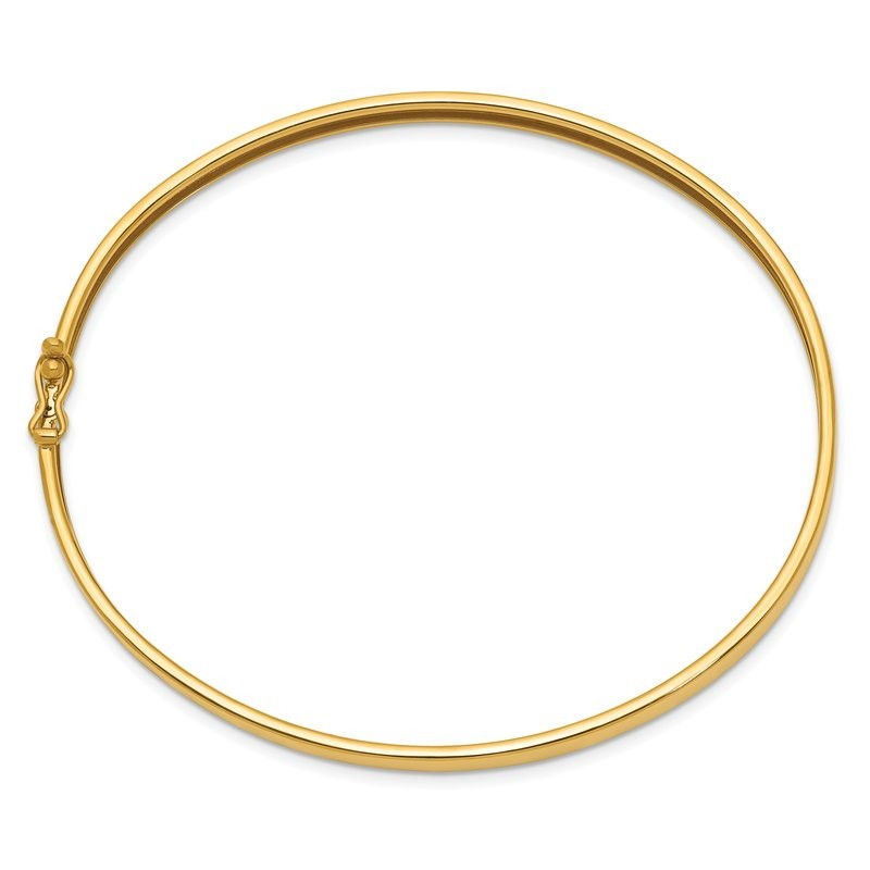 14K POLISHED OVAL FLEX BANGLE