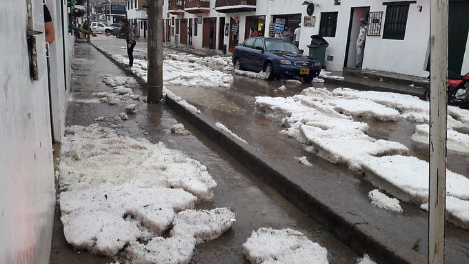 Granizada en Villa de Leyva dejó afectadas a varias familias